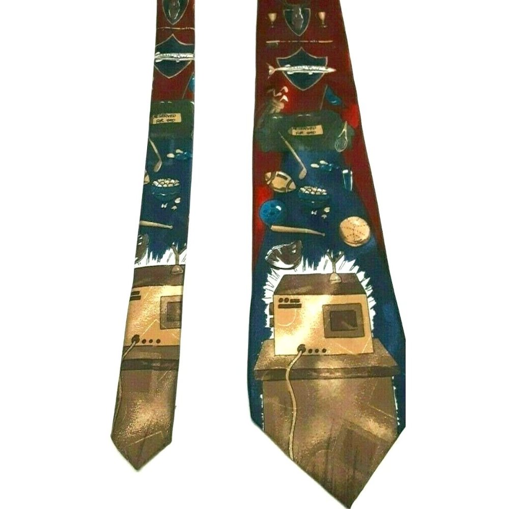 Thinking Of You Vintage Mens Tie Sports Theme